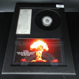 Genuine Trinitite Atomic Bomb Glass in Frame for Sale from New Mexico #65