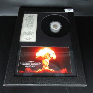 Genuine Trinitite Atomic Bomb Glass in Frame for Sale from New Mexico #66