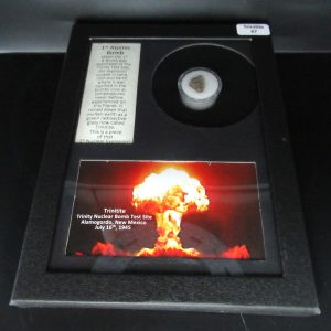 Genuine Trinitite Atomic Bomb Glass in Frame for Sale from New Mexico #67