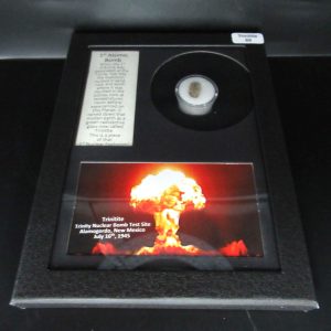 Genuine Trinitite Atomic Bomb Glass in Frame for Sale from New Mexico #69