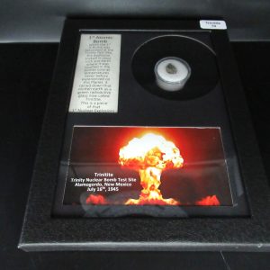 Genuine Trinitite Atomic Bomb Glass in Frame for Sale from New Mexico #70