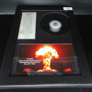 Genuine Trinitite Atomic Bomb Glass in Frame for Sale from New Mexico #71