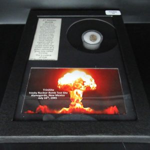 Genuine Trinitite Atomic Bomb Glass in Frame for Sale from New Mexico #72