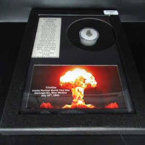 Genuine Trinitite Atomic Bomb Glass in Frame for Sale from New Mexico #73