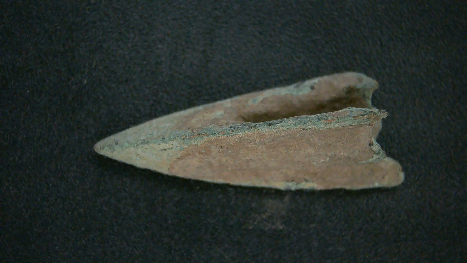 Genuing Roman Arrowhead 25b | Fossils for Sale Genuine Roman Arrowhead In Riker For Sale #25b