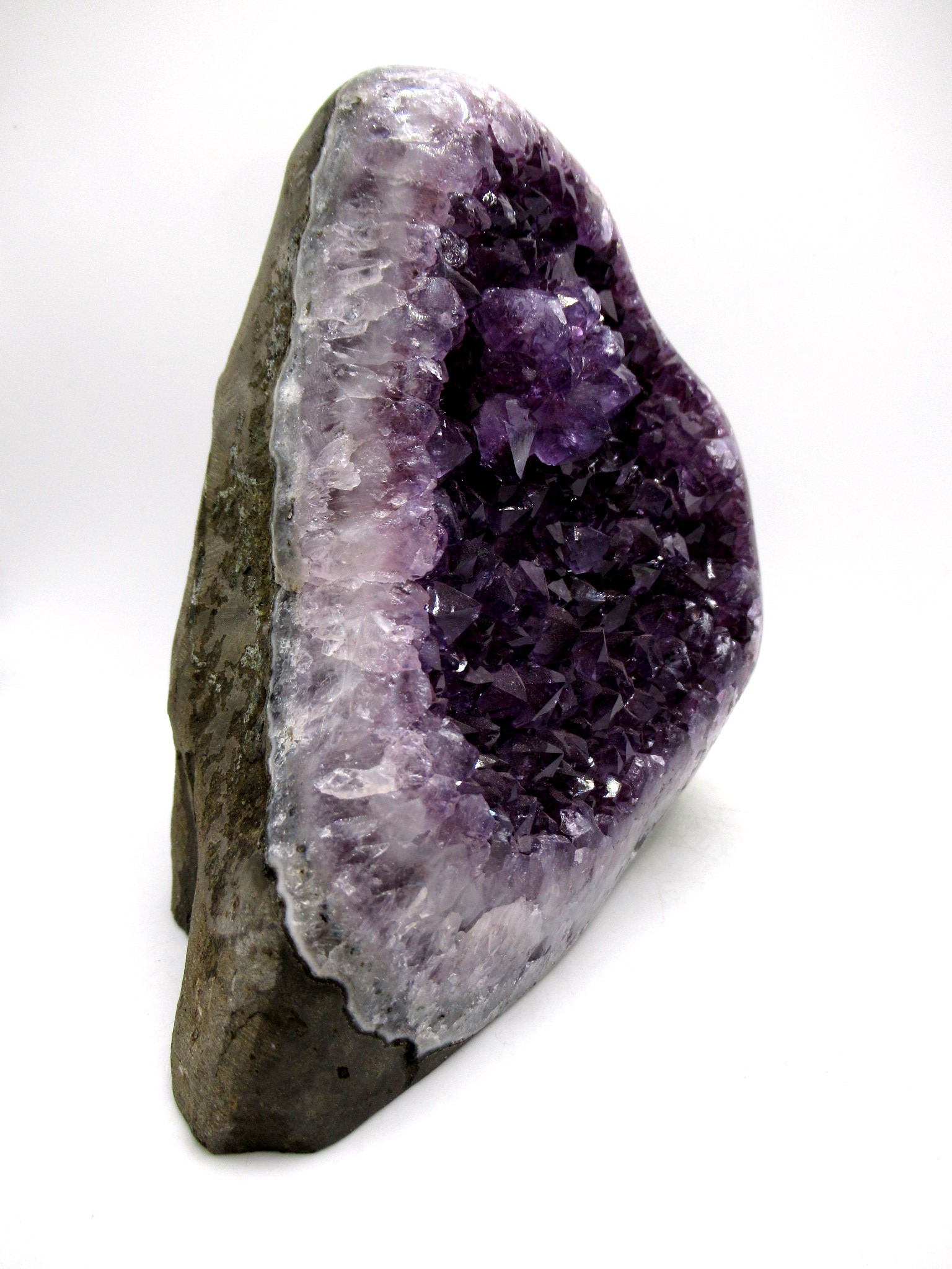 Uruguay Amethyst Cluster Flat Cut Base 1g | Fossils for Sale General Amethyst Cluster Flat Cut Base For Sale From Uruguay #1g
