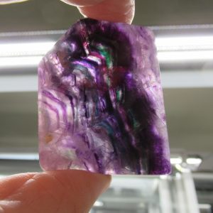 Rainbow Fluorite Slab Polished Both Sides 2.07" 5
