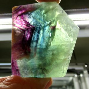 Rainbow Fluorite Slab Polished Both Sides 2.08" 8
