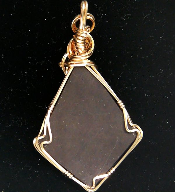 Gem Ammolite Pendant 14k Gold Wire Wrapped 6c | Fossils for Sale General Gem Ammolite Pendant 14k Gold Wire Wrapped From Canada For Sale #6c