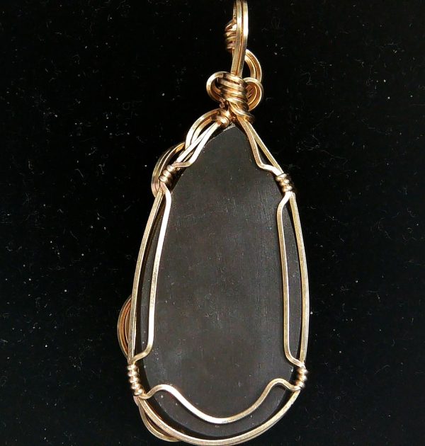 Gem Ammolite Pendant 14k Gold Wire Wrapped 8c | Fossils for Sale General Gem Ammolite Pendant 14k Gold Wire Wrapped From Canada For Sale #8c