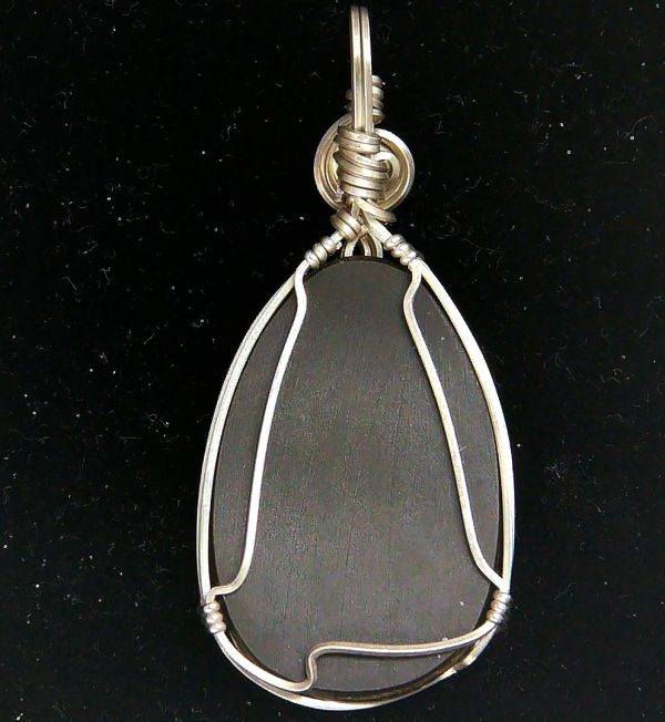 Gem Ammolite Pendant Argentium Silver Wire Wrapped 2c | Fossils for Sale General Gem Ammolite Pendant Argentium Silver Wire Wrapped From Canada For Sale #2c