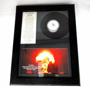 New Mexico Trinity Nuclear Bomb Test - Trinitite 78 | Fossils for Sale Genuine Trinity Nuclear Bomb Test in Frame for Sale from New Mexico #78