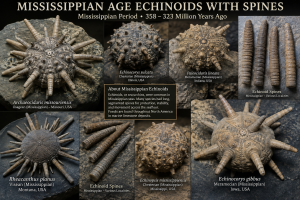 Archaeocidaris illinoisensis Missouri Echinoid for Sale